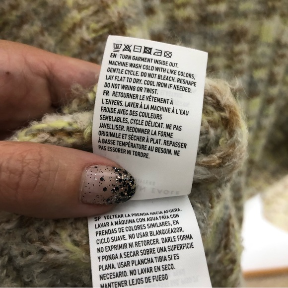 American Eagle Outfitters Cowl Neck Space Dye Crop Sweater S - Picture 5 of 7